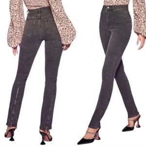 Reformation Camilla black high rise jeans with zippers Size 30